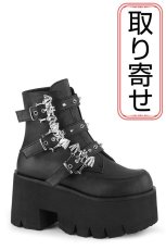 画像1: [取り寄せ]ASHES-55 / black / 厚底ブーツ【DEMONIA】 (1)