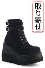 画像1: [取り寄せ]SHAKER-52 / ベルベット / 厚底ブーツ【DEMONIA】 (1)