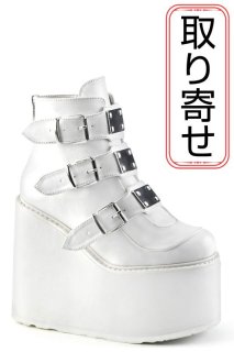 取り寄せ]DAMNED-318 / White / 厚底ブーツ【DEMONIA】 | Spider