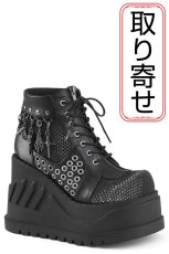 画像1: [取り寄せ]STOMP-18 / black / 厚底スニーカーブーツ【DEMONIA】 (1)