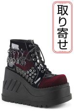 画像1: [取り寄せ]STOMP-18 / RED / 厚底スニーカーブーツ【DEMONIA】 (1)