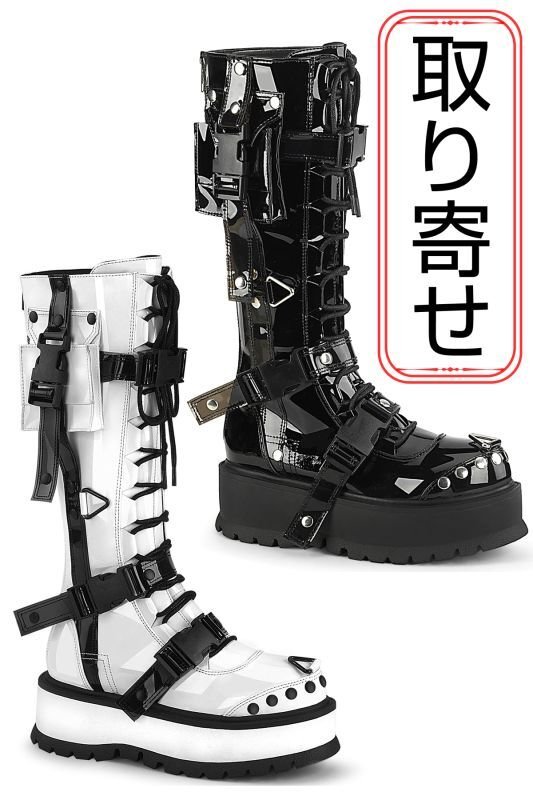 美品！箱付き！【DEMONIA】spider-rock/ 厚底ブラックブーツ 取り寄せ]MENS / BOXER-70 / 厚底ブーツ【DEMONIA】 | Spider