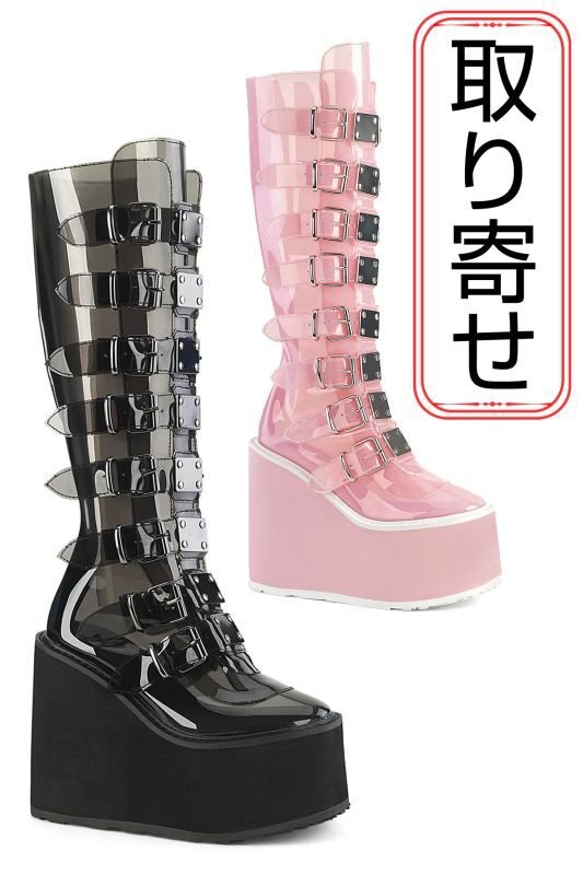 demonia ブーツ　厚底　バックル　24cm 取り寄せ]SWING-815 / バックル厚底ブーツ【DEMONIA】 | Spider