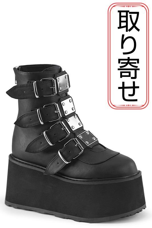 DEMONIA 厚底ブーツ US7/24cm 厚底スニーカー 厚底ショートブーツ DEMONIA by Pleaser