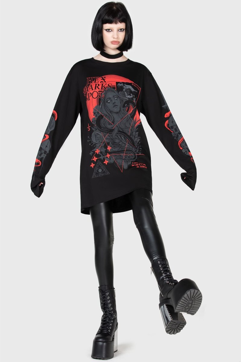 画像6: HEX MARKS LONG SLEEVE TOP / ロングスリーブ【KILL STAR】 (6)