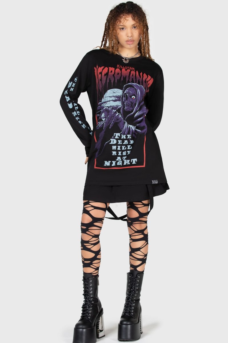 画像2: NECROMANCER LONG SLEEVE TOP / ロングスリーブ【KILL STAR】 (2)