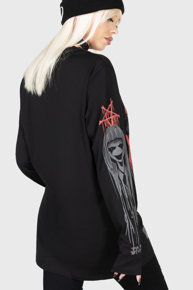 画像3: FUNERAL TIME LONG SLEEVE TOP / ロングスリーブ【KILL STAR】 (3)