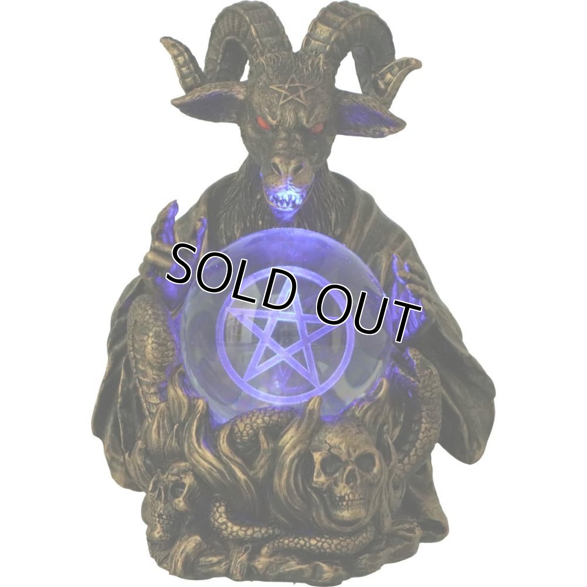 画像2: Orbuculum of the Baphomet 16cm / 光るオーナメント【NEMESIS NOW】 (2)