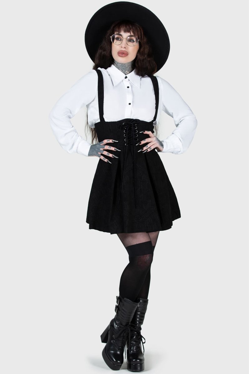 画像2: ROTTEN RELICS SUSPENDER MINI SKIRT / スカート【KILL STAR】 (2)