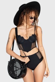 Punk mesh sexy shoulder T-shirt / トップス【DARK IN LOVE