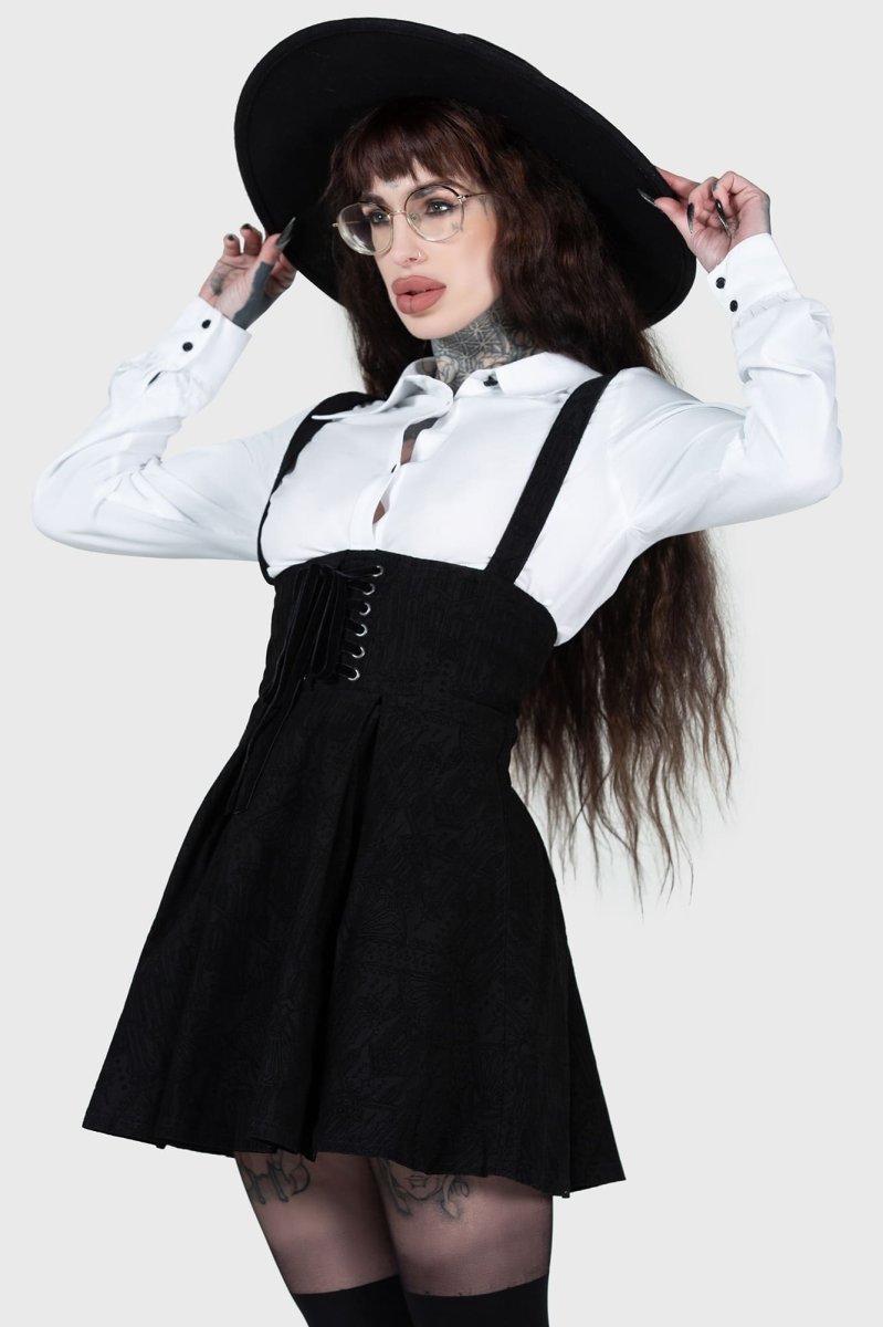 画像1: ROTTEN RELICS SUSPENDER MINI SKIRT / スカート【KILL STAR】 (1)