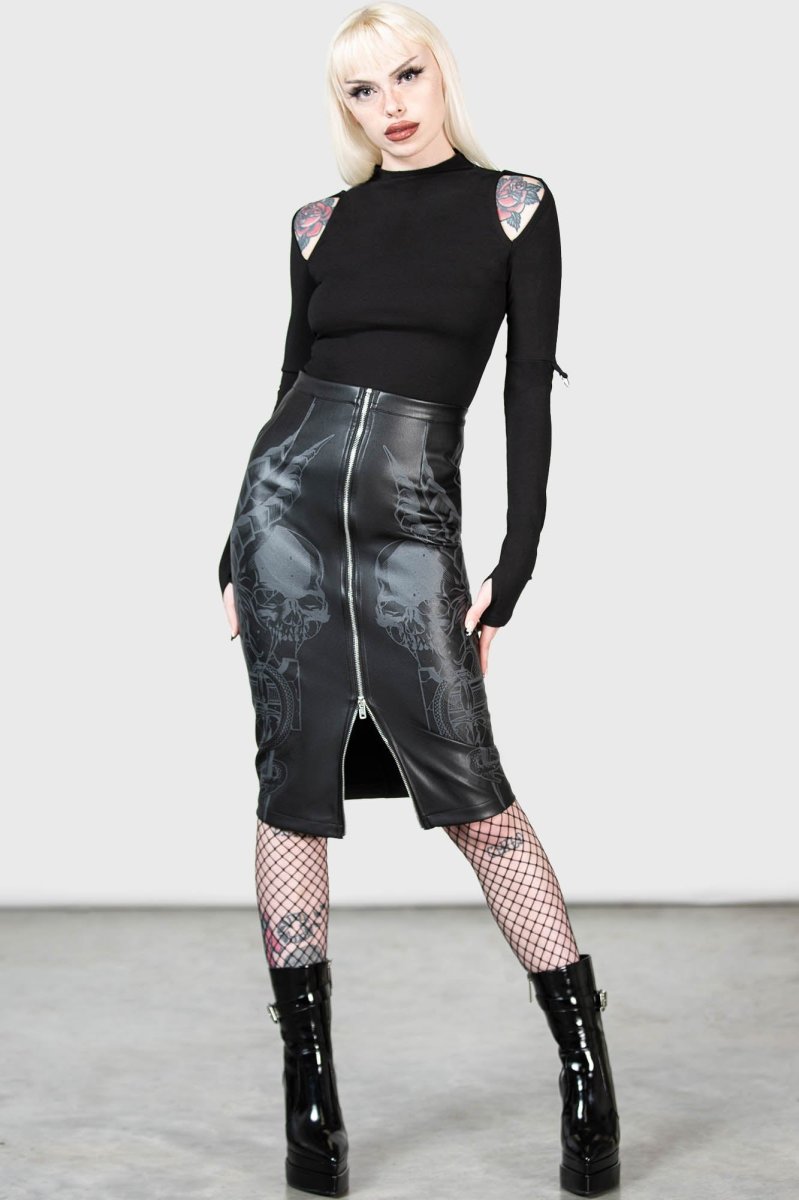 画像2: DARKEST MYTH PENCIL SKIRT / スカート【KILL STAR】 (2)