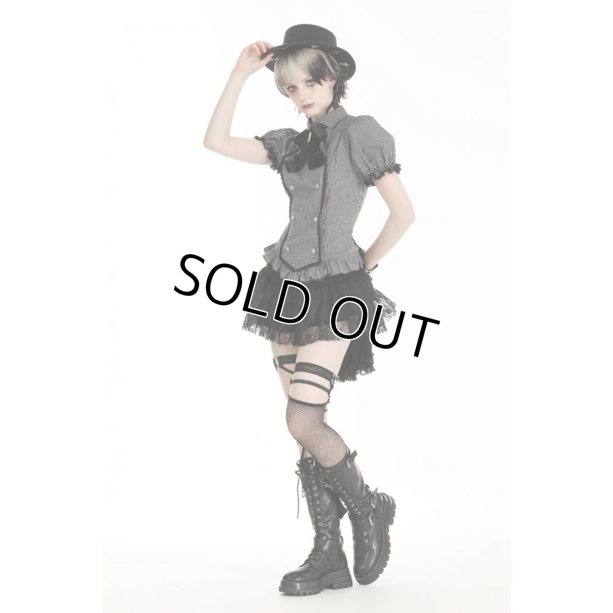 画像7: Gothic black ruffle blouse / トップス【DARK IN LOVE】 (7)