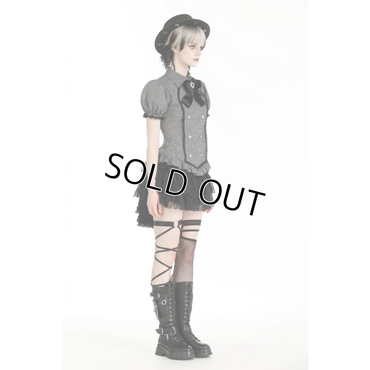 画像9: Gothic black ruffle blouse / トップス【DARK IN LOVE】 (9)