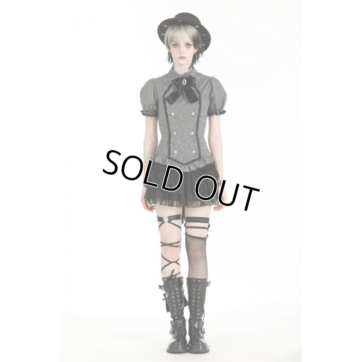 画像8: Gothic black ruffle blouse / トップス【DARK IN LOVE】 (8)