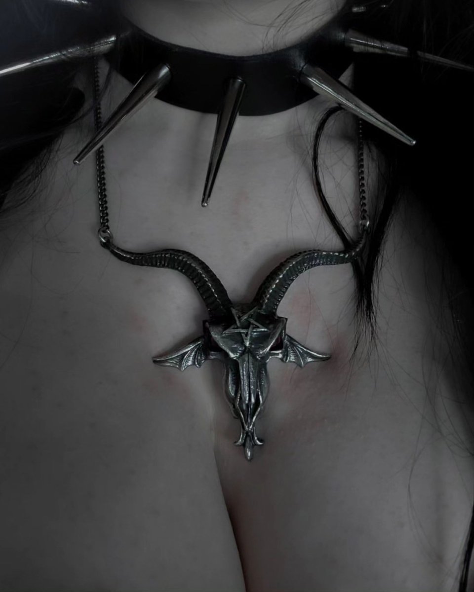 画像13: BAPHOMETICA / LARGE BAPHOMET SKULL / ネックレス【Alchemy Gothic】 (13)