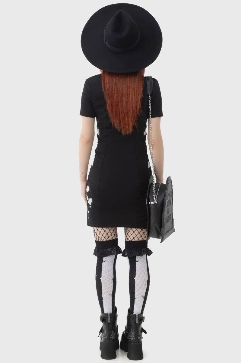 画像7: 🔥SALE🔥Distressed Stripe Knee High Socks / ニーハイソックス【KILL STARxBEETLEJUICE】 (7)