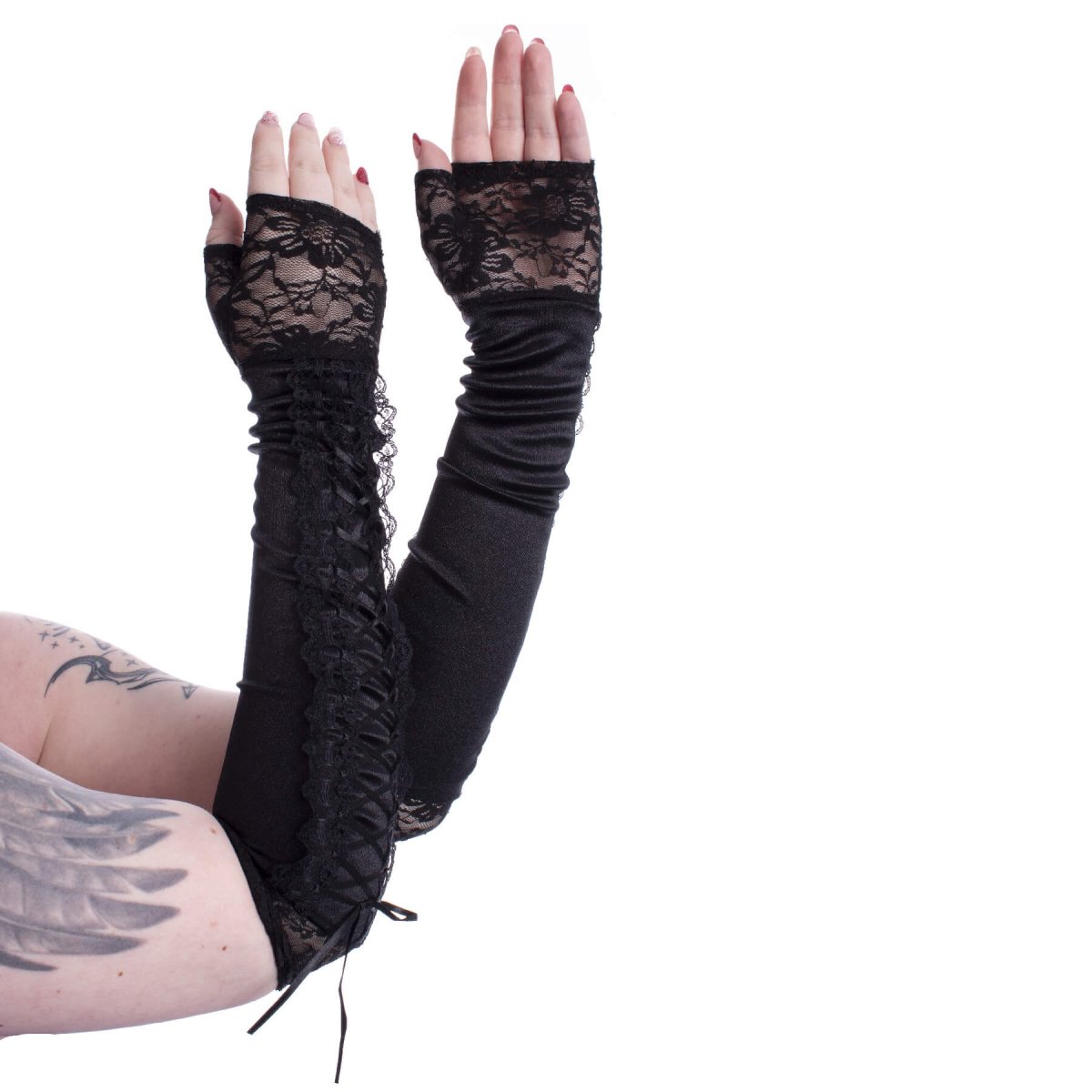 画像1: LONG LACE CORSET / アームカバー【Vixxsin】 (1)