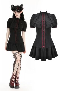 ゴスロリ DARK IN LOVE クロス付き レースドレス Gothic lolita cross black white princess dress / ワンピース