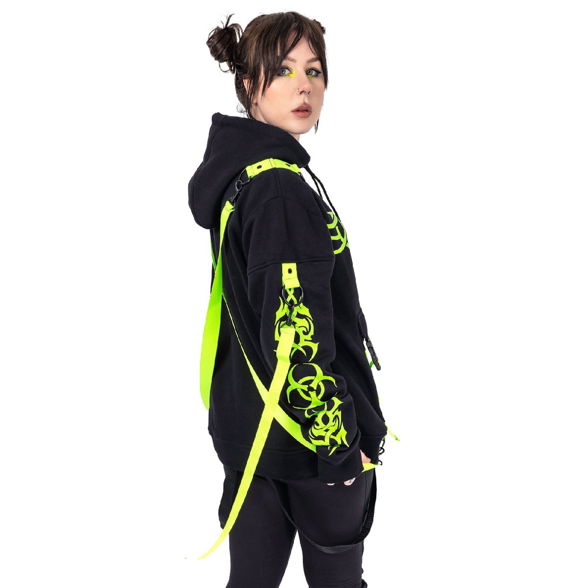 画像8: 🔥SALE🔥【Mens】LUCID HOOD / BLACKxGREEN / パーカー【Heartless】 (8)