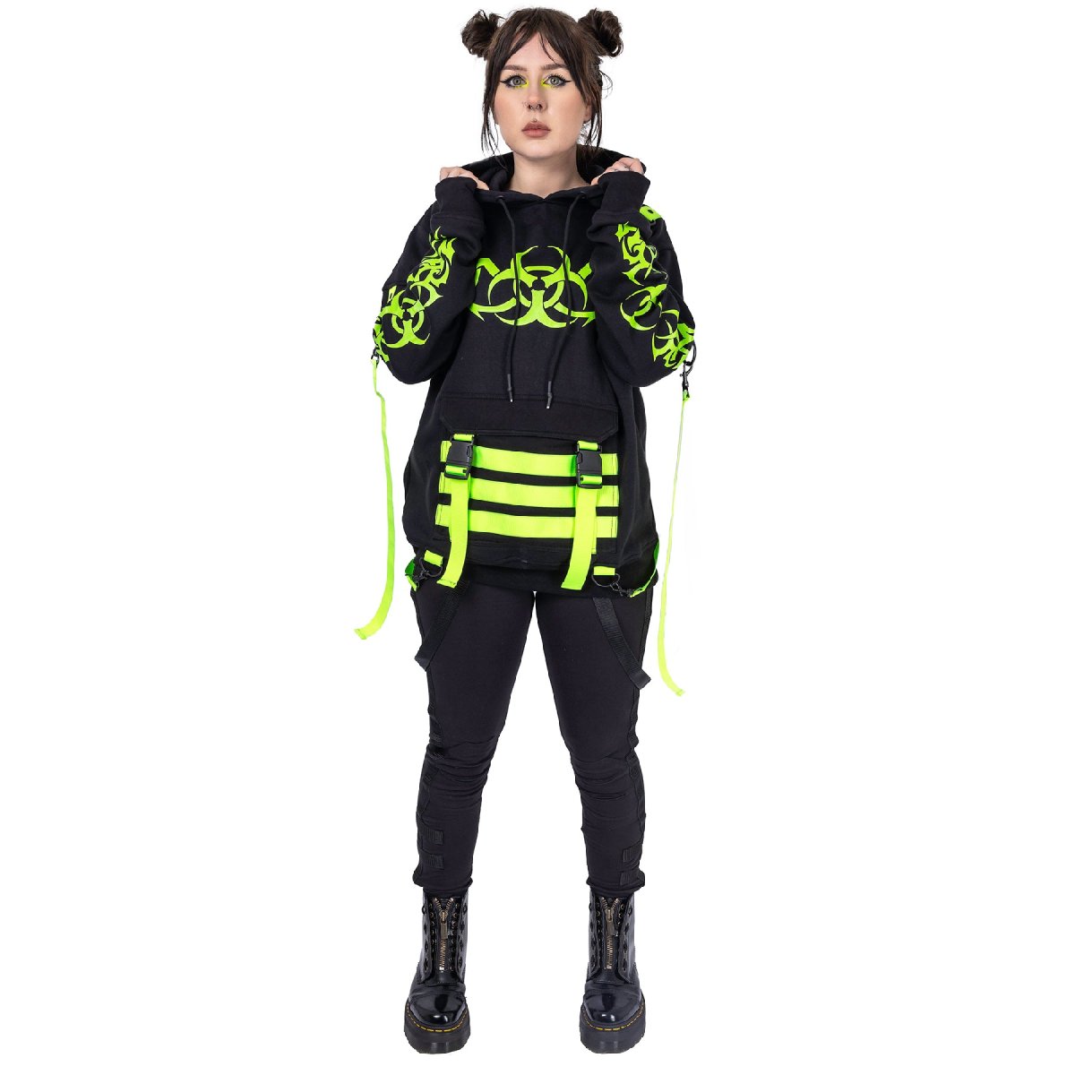 画像12: 🔥SALE🔥【Mens】LUCID HOOD / BLACKxGREEN / パーカー【Heartless】 (12)