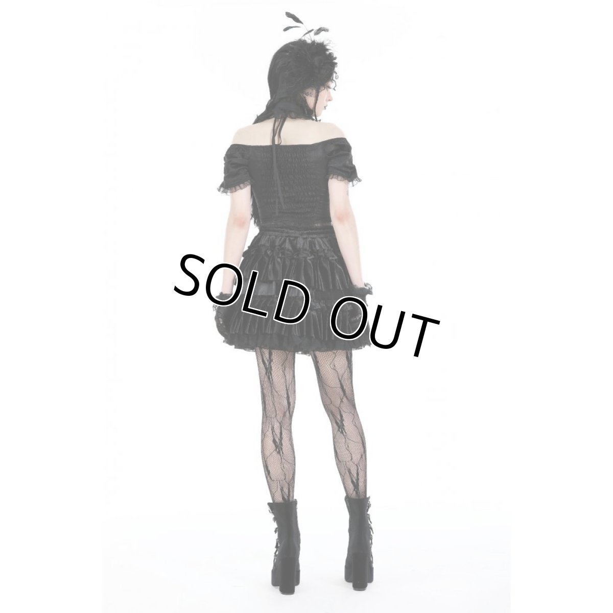 画像5: Gothic long ruffle lace mesh neck tie / 付け襟 / ジャボタイ【DARK IN LOVE】 (5)