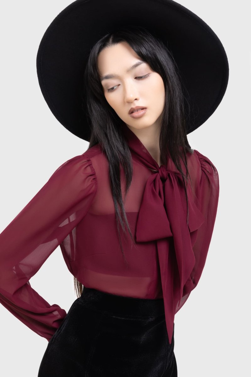 画像1: 🔥SALE🔥Crimson Oracle Blouse / ブラウス【KIHILIST】 (1)