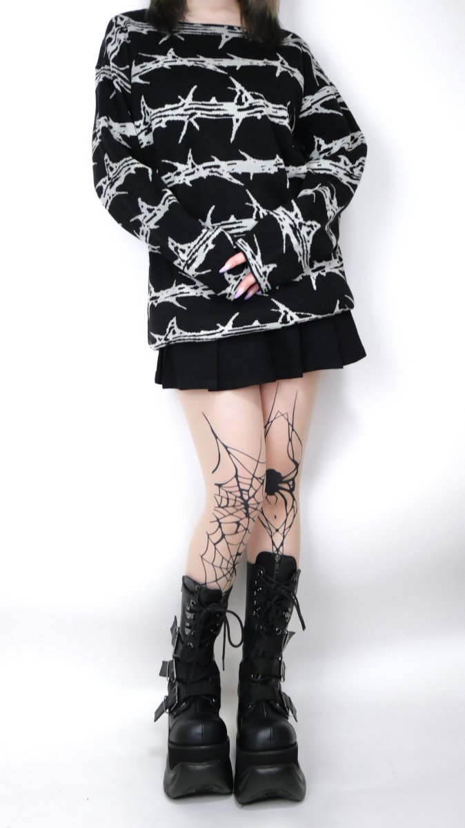 画像2: PRICKLED CONTENTION KNIT SWEATER / ニットトップス【KILL STAR】 (2)