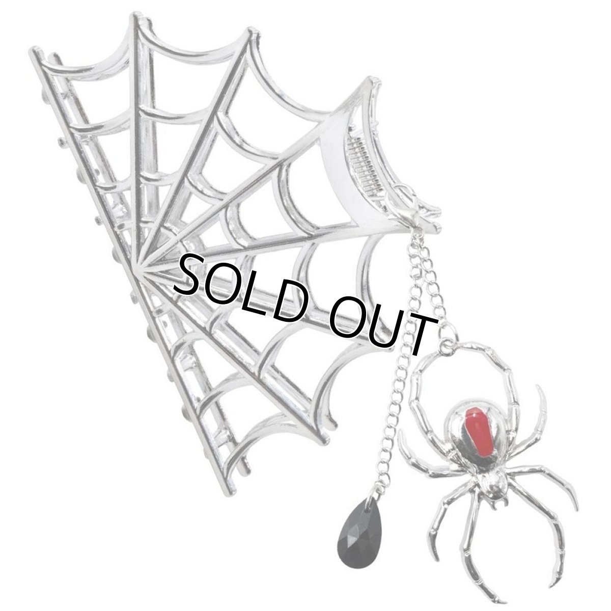 画像1: Spider Charm Web Claw Clip / Silver / ヘアクリップ【KREEPSVILLE 666】 (1)