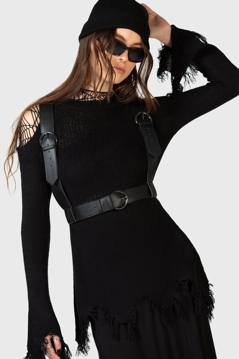 画像2: Desolate Spirit Harness / 孤独な霊 / ハーネスベルト【KIHILIST】 (2)