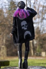 画像1: Night Nomad Cardigan / 幻想的な月 / ニットカーディガン【KIHILIST】 (1)