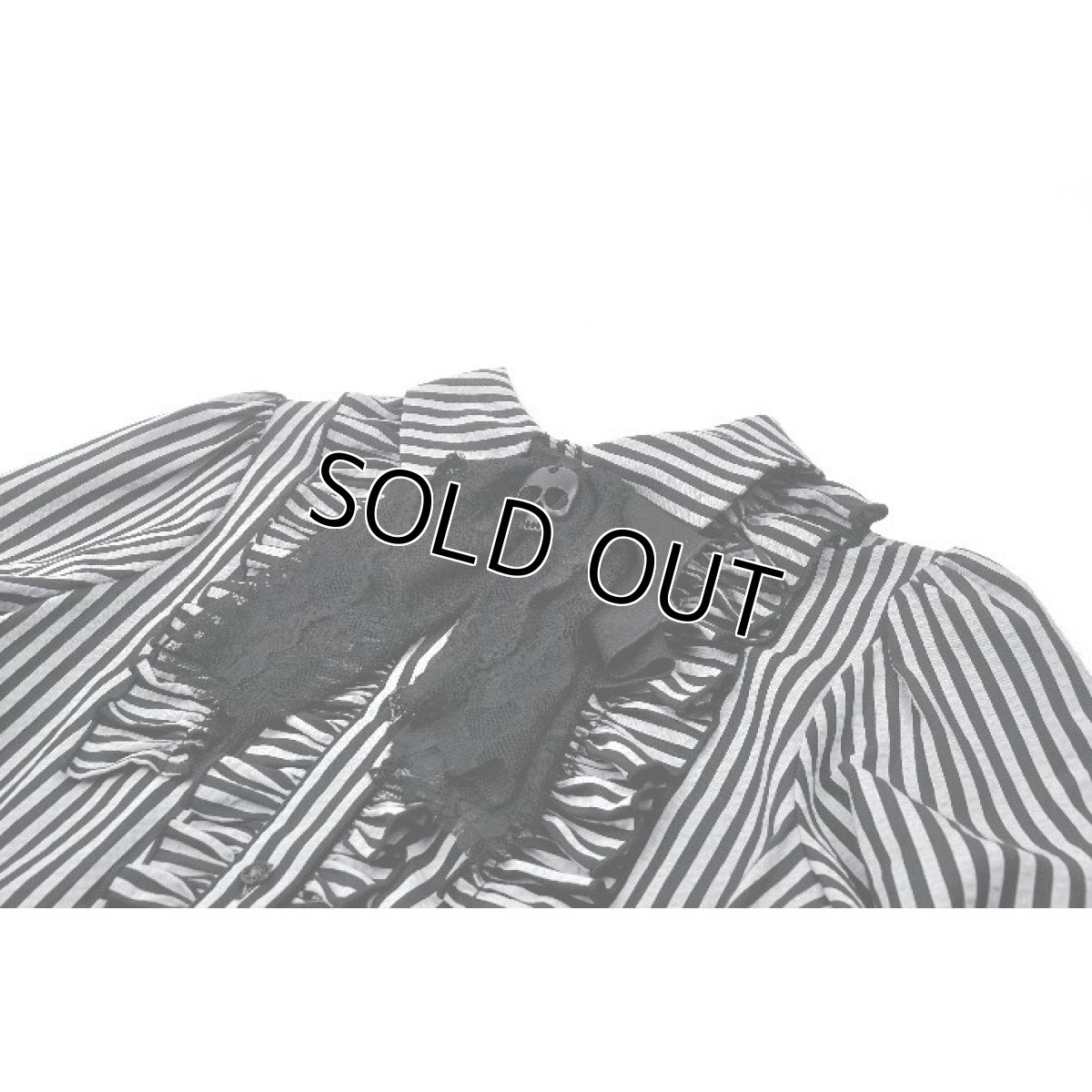 画像11: Dark lolita striped skull blouse / ブラウス【DARK IN LOVE】 (11)