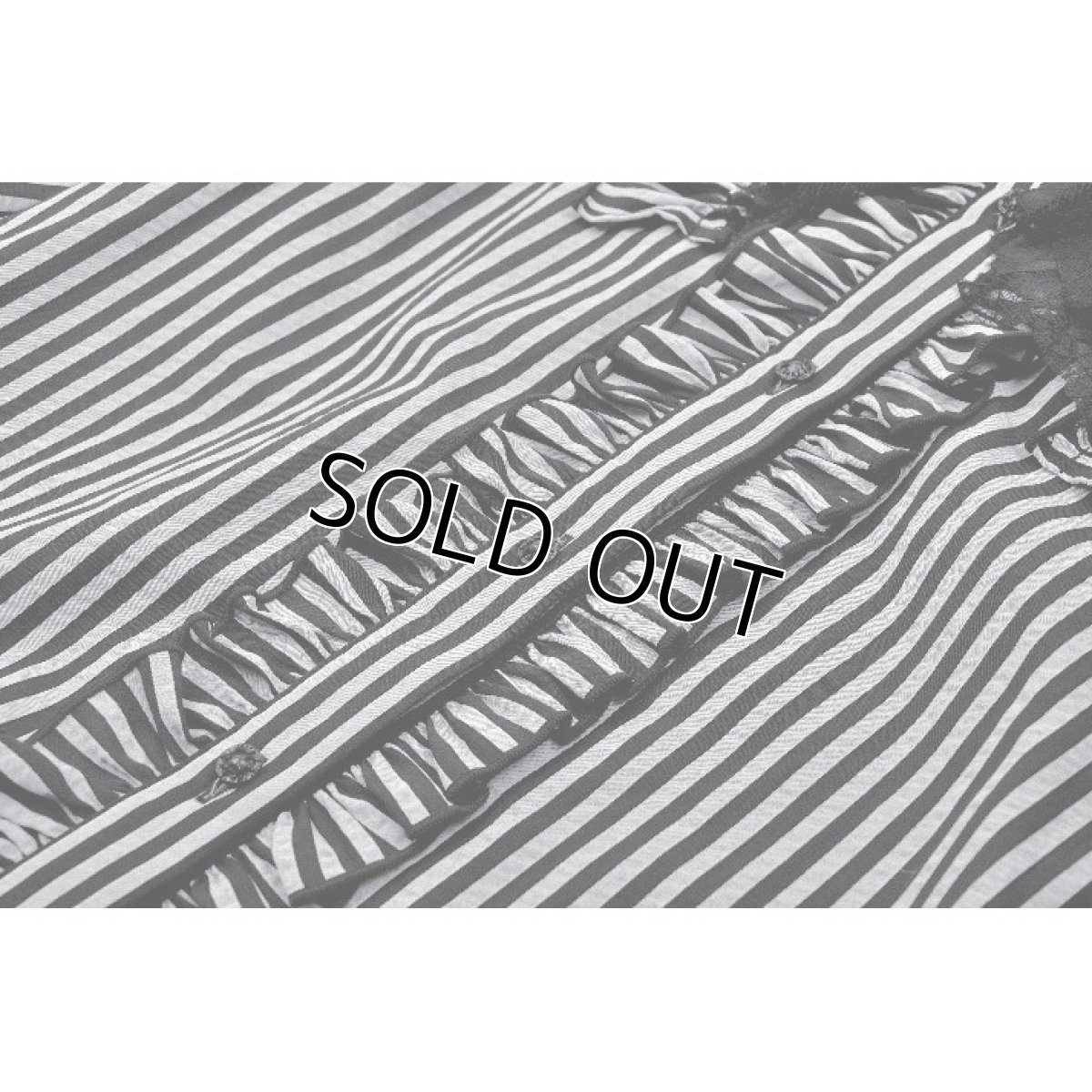 画像12: Dark lolita striped skull blouse / ブラウス【DARK IN LOVE】 (12)