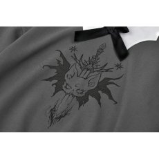 画像13: 🔥SALE🔥Gray bat print academy style pullover sweatshirt / トップス【DARK IN LOVE】 (13)