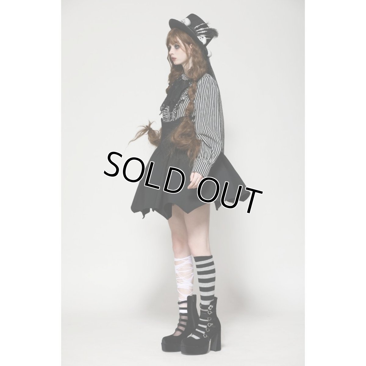 画像9: Dark lolita striped skull blouse / ブラウス【DARK IN LOVE】 (9)