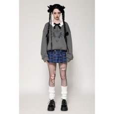 画像4: 🔥SALE🔥Gray bat print academy style pullover sweatshirt / トップス【DARK IN LOVE】 (4)