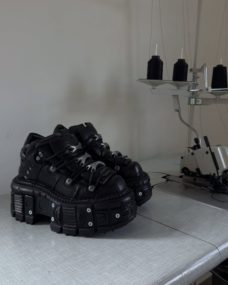 画像35: [取り寄せ] M-TANK106-C2 / クギ / 厚底スニーカー / 本革【NEW ROCK】 (35)