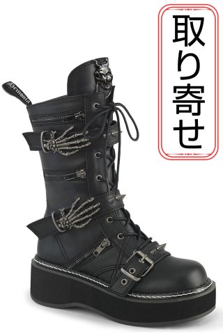 サイズ交換OK】Demonia（デモニア）正規保証品 厚底 ブーツ 黒