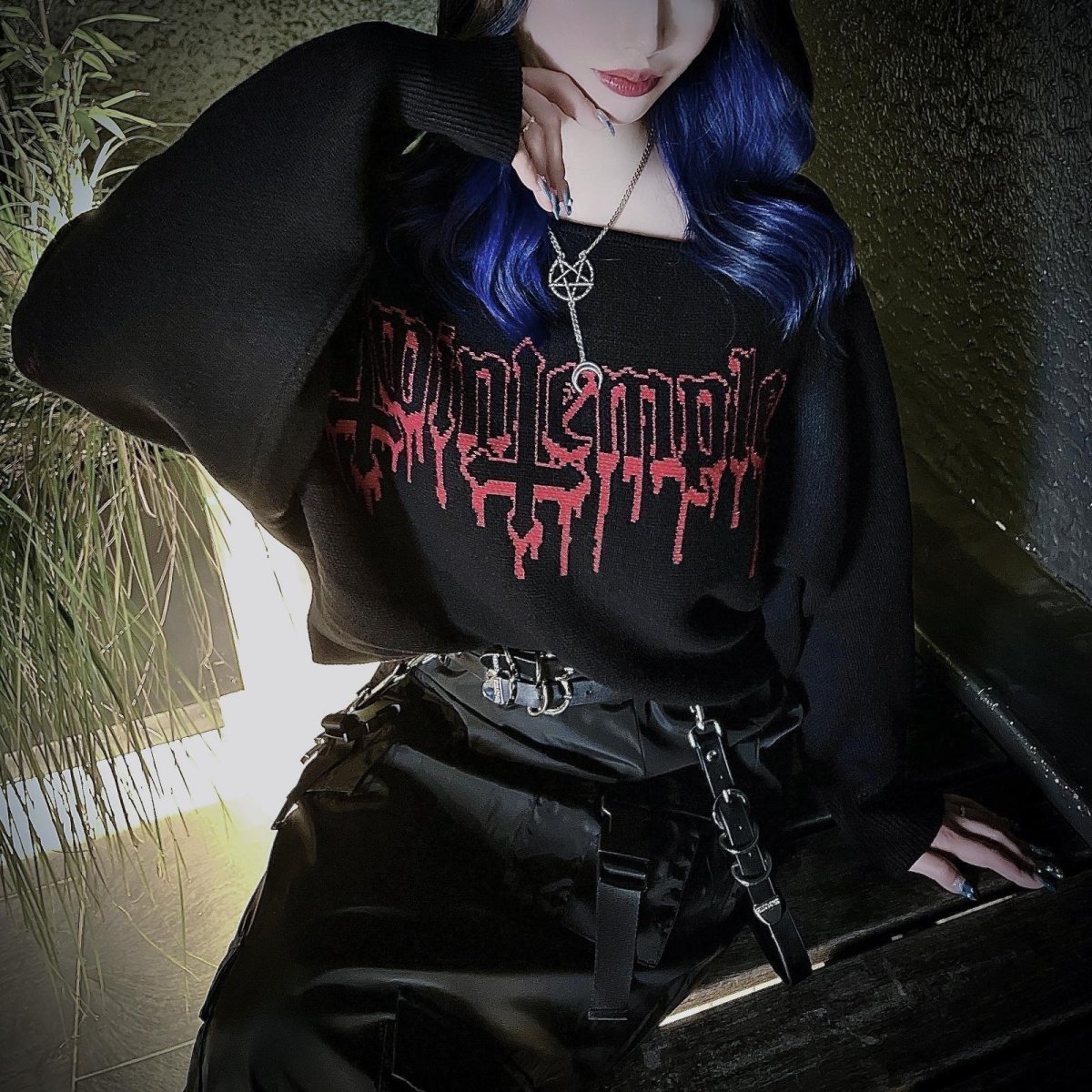 画像6: BABALON KNIT SWEATER / ニットトップス【KILL STAR×Twin Temple】 (6)