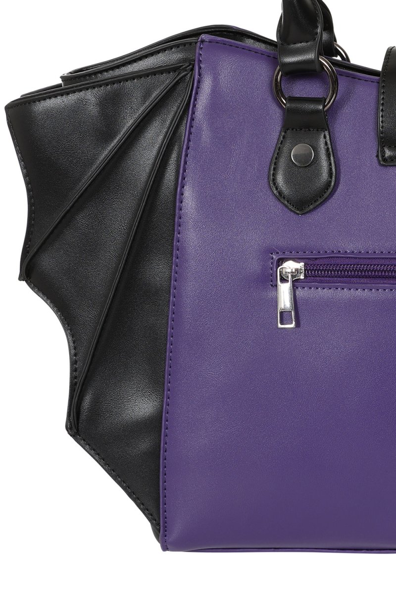 画像5: ANNABELLE HANDBAG / Purple×Black / ハンドバッグ【Banned Apparel】 (5)