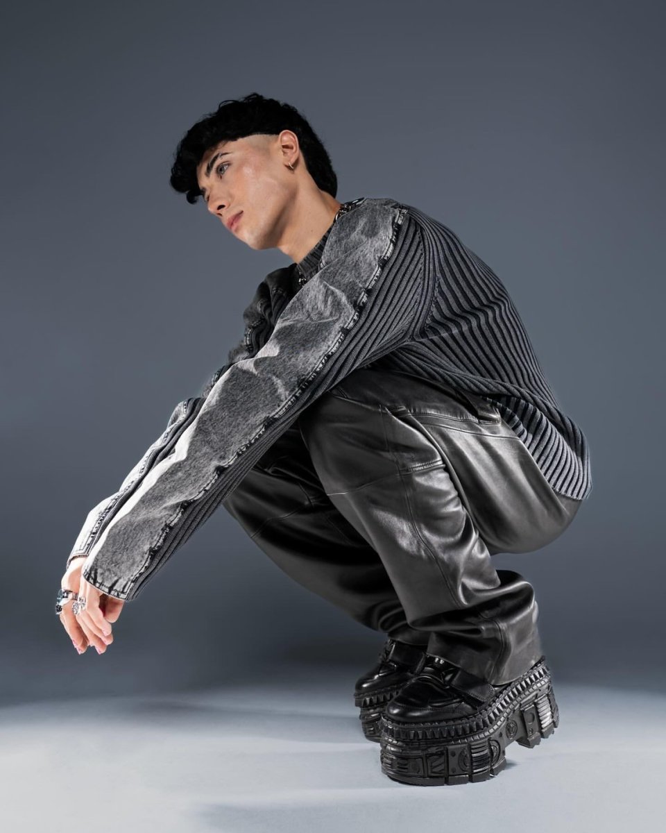 画像14: [取り寄せ] M-WALL285-S1 / 厚底スニーカー / 本革【NEW ROCK】 (14)