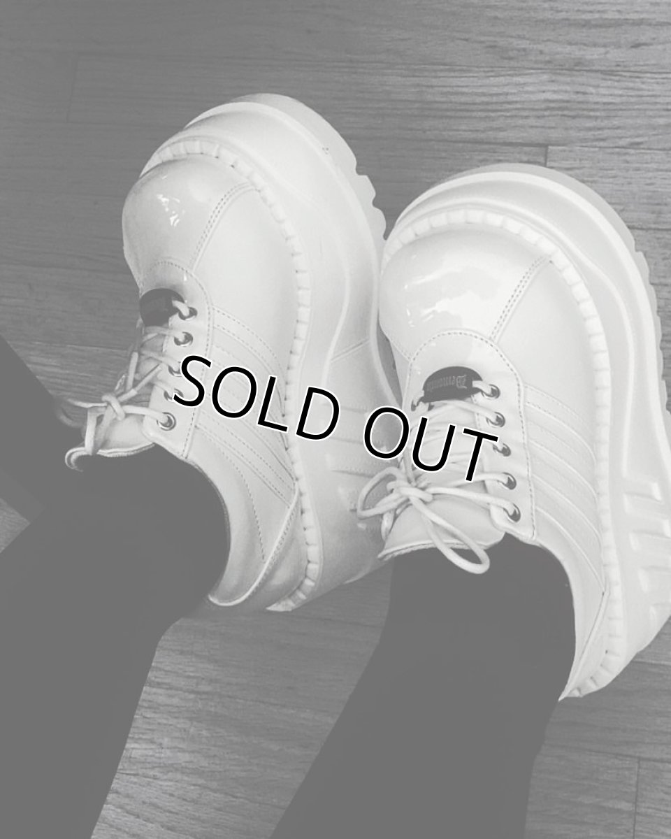 画像15: [即納]STOMP-08 / White / 厚底スニーカー【DEMONIA】 (15)