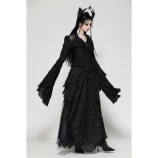 画像5: Black classic bell sleeve v-neck top / トップス【DARK IN LOVE】 (5)