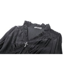 画像10: Black classic bell sleeve v-neck top / トップス【DARK IN LOVE】 (10)