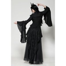 画像9: Black classic bell sleeve v-neck top / トップス【DARK IN LOVE】 (9)