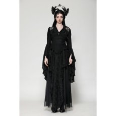 画像6: Black classic bell sleeve v-neck top / トップス【DARK IN LOVE】 (6)
