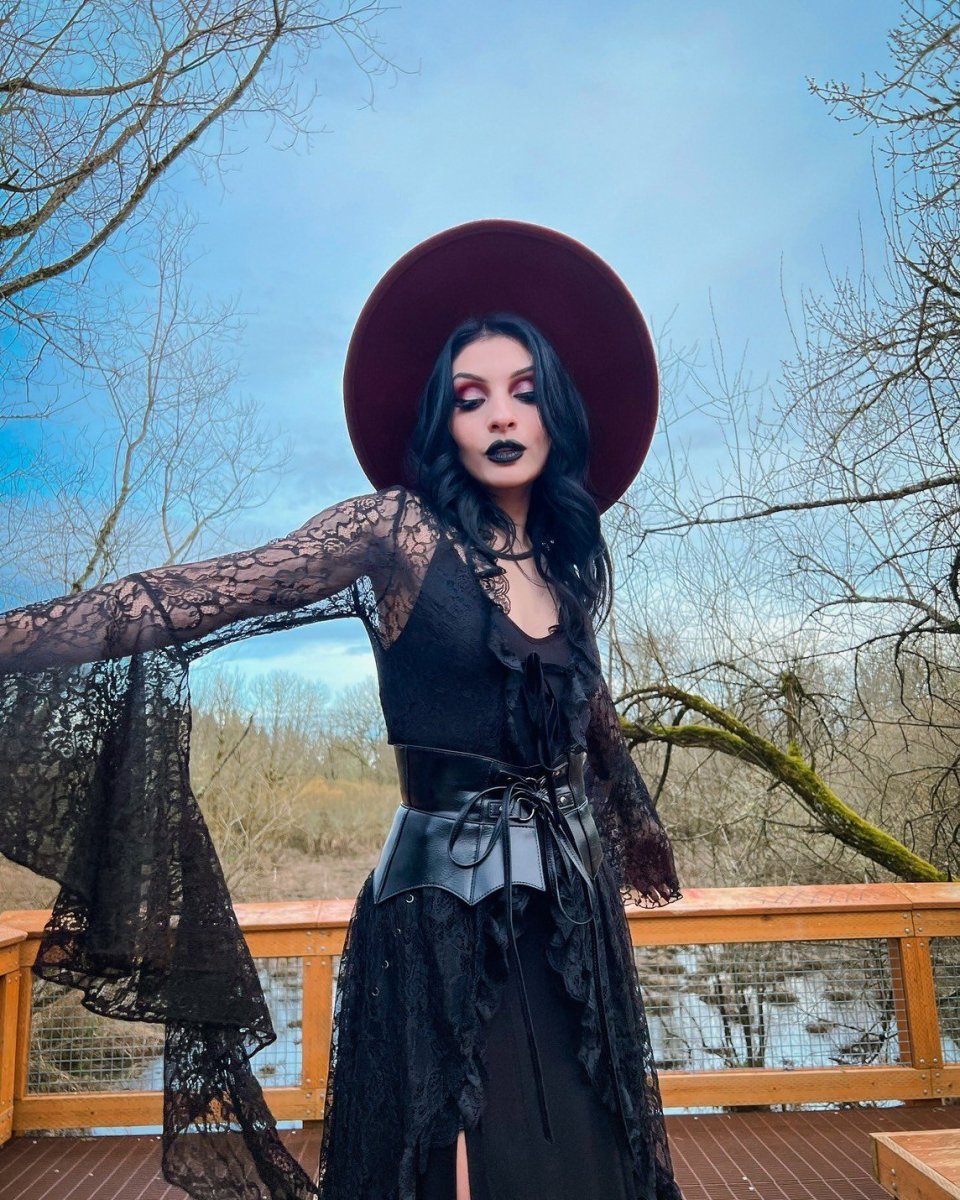 画像18: WETLAND BAT PEPLUM CORSET / 湿地のコウモリ / コルセットウエストベルト【KILL STAR】 (18)