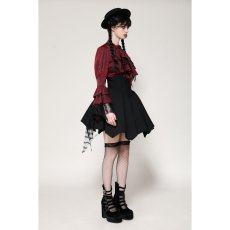 画像10: Gothic red inferno distressed frilly blouse / トップス【DARK IN LOVE】 (10)