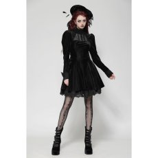 画像4: Gothic Velvet Lace Long-Sleeve Dress / ワンピース【DARK IN LOVE】 (4)