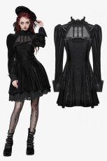 画像1: Gothic Velvet Lace Long-Sleeve Dress / ワンピース【DARK IN LOVE】 (1)